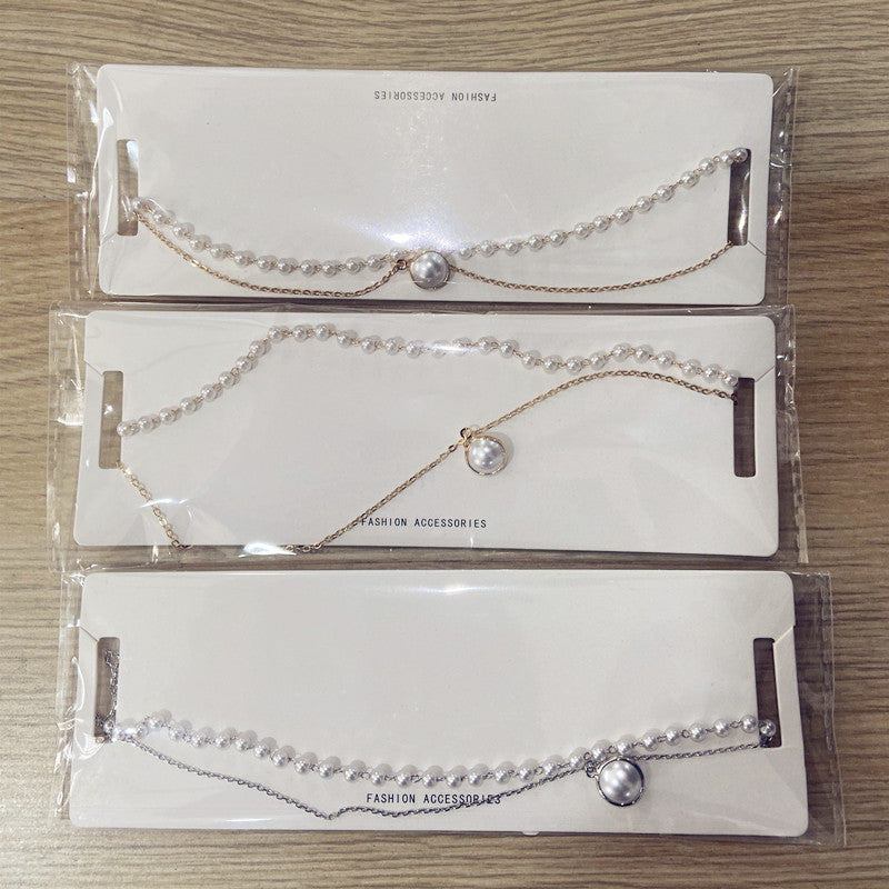 Niche Double Pearl Pendant Necklace